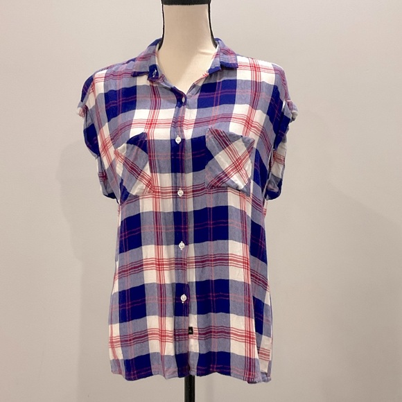 Rails soft plaid sleeveless button down shirt, S - Picture 1 of 8